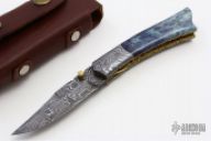 Damascus and Bone Linerlock