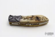 Damascus and Ram Horn LinerLock