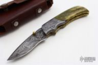 Damascus and Bone Linerlock