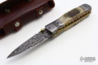 Damascus spearpoint folder