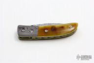 Damascus and Sheep Horn Linerlock