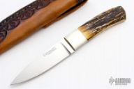Drop point hunter with stag handle