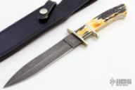Damascus and Stag sub hilt dagger