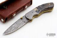 Damascus and Ram Horn LinerLock