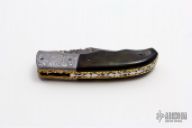 Damascus and Bone Linerlock