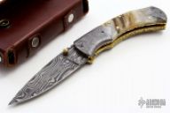 Damascus spearpoint folder