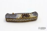 Damascus spearpoint folder