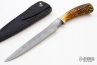 Fixed blade with stag handle