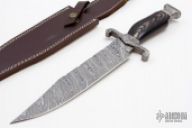 Damascus & Buffalo Horn Bowie