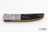 Damascus & Buffalo Horn Folder