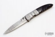 Damascus & Buffalo Horn Folder