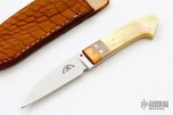 Small Gold Lip Pearl Fixed Blade