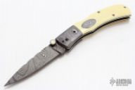 Damascus and Ivory Lockback Auto #9711