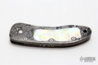Damascus Abalone Linerlock