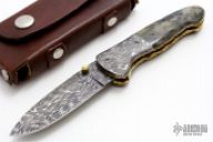 Damascus and Bone Linerlock
