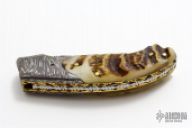 Damascus and Sheep Horn Linerlock