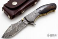 Damascus and Bone Linerlock