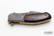 Damascus and Bone Linerlock
