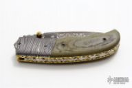 Damascus and Micarta Linerlock