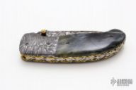 Damascus and Bone Linerlock