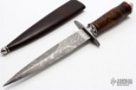 Ironwood Burl Damascus Dagger