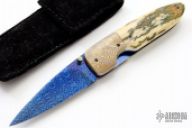 Blued Damascus Linerlock