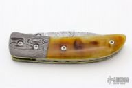 Damascus and Sheep Horn Linerlock