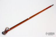 Wood and Titanium Cane w/ Ebonywood and Ivory Inlays