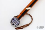 Wood and Titanium Cane w/ Ebonywood and Ivory Inlays