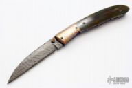 Damascus Superconductor Wharncliffe Linerlock
