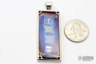 Mini Damascus Scripture Slab with Sterling Frame