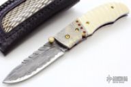 Damascus and Ivory Linerlock
