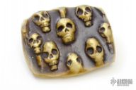 Bronze Skulls Belt Buckle