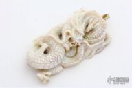 Dragon Pendant carved from Stag