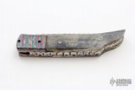 Mammoth Ivory And Damascus Linerlock