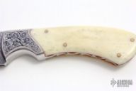 Damascus Engraved Hunter