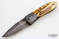 Damascus and Mammoth Ivory Linerlock