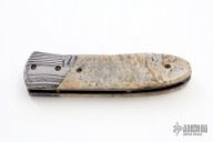Damascus and Bone Linerlock