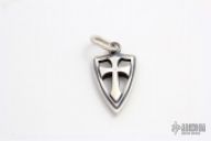 Large Sterling Silver Crusader Cross Pendent