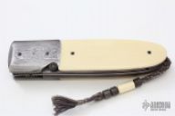 Custom Damascus Cross Lock w/ Gut Hook