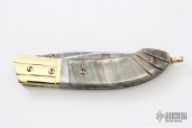 Damascus Linerlock w/ Gold accents