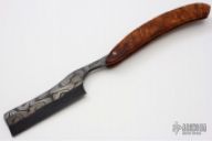 Custom San Mai Damascus Straight Razor