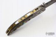 "Stardust" Abalone & Damascus Wharncliffe Linerlock