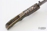 Damascus and Mammoth Ivory Linerlock Folder