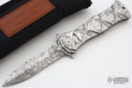 XXX Button Lock Flipper - Damasteel