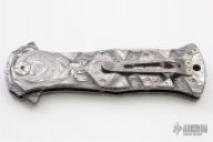 XXX Button Lock Flipper - Damasteel