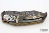 Engraved Damascus Folder