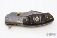 Damascus and Sheep Horn Linerlock