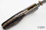 Damascus and Sheep Horn Linerlock