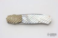 Damascus, Mokume & Pearl Lockback Auto